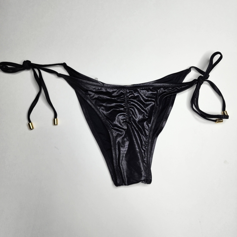 Normaillot Black String Bikini Bottoms Size Small… - image 4